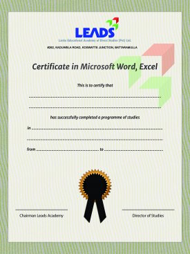 Certificate Design for Leads